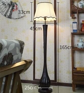 Chinese Floor Lamp American Country Bedroom Study Bedside Lamp Living Room Hotel Lobby Wooden Vertical Floor Lamp