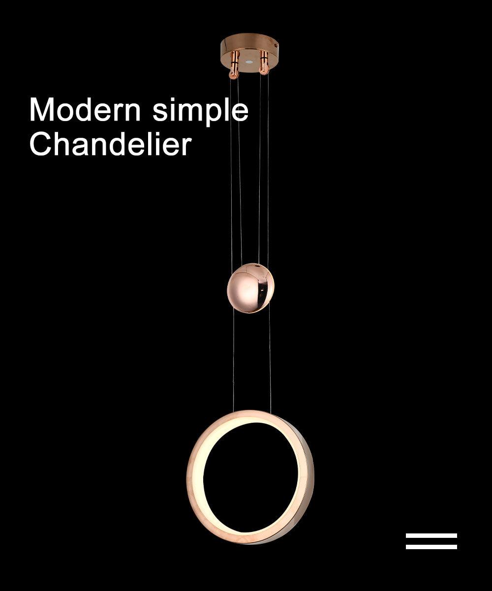 New Arrival Modern Indoor Small Chandeliers for Hallway Small Chandeliers Modern Decorative Hardware Hanging Chandelier Circle LED Pendant Light