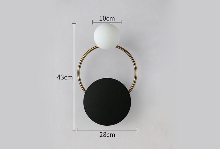 Modern Simple Circular LED Wall Lamp Chandelier Wall Art Modern Curved Wall Light 50.40