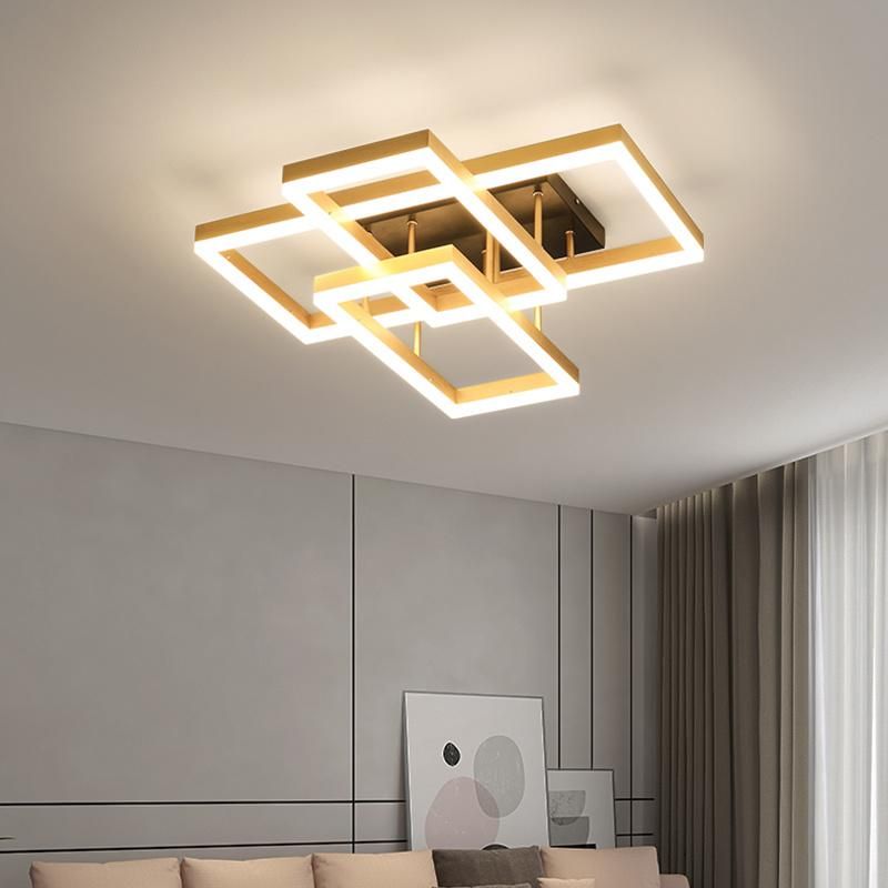 Modern Design Golden Color Living Room LED Ceiling Lamp Bedroom Light