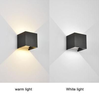 2022 Minimalism Home Decor Hotel Warm Color Aluminum Square 6watt LED Wall Sconce