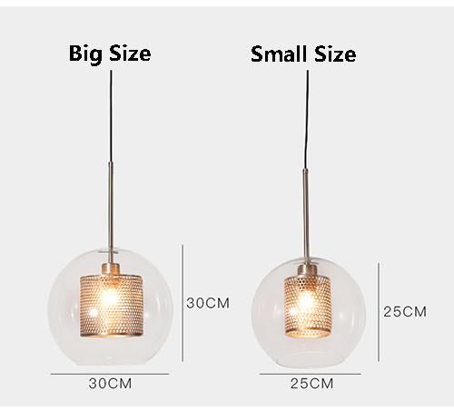 Modern Pendant Lamp for Home Lighting with Glass to Restaurant Decoration Lamp