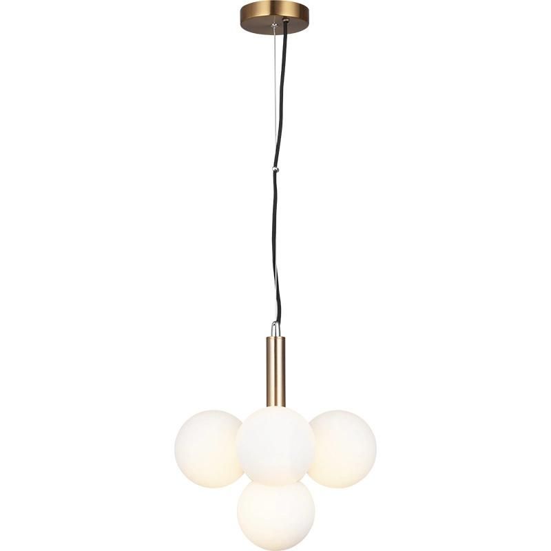 Ceiling Lights Modern Ball Glass Design Brass Pendant Light Fixtures with Opal Glass Lamps Body and Sling Perfect for Living Room Bedroom Study Room and Office