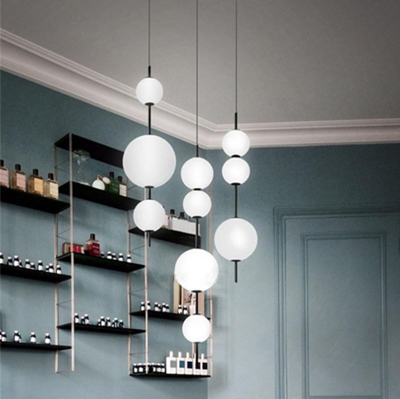 Modern Ball Pendant Light Design Glass Light Restaurant Cafe Bar Bedroom Kitchen Dining Room Pendant Lamp (WH-AP-158)