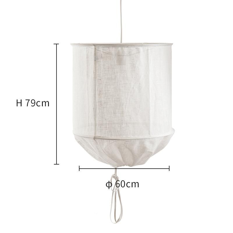 Nordic Design Fabric Lampshade LED White Pendant Light for Dining Room Hotel Round Cloths Pendant Lamp (WH-AP-106)