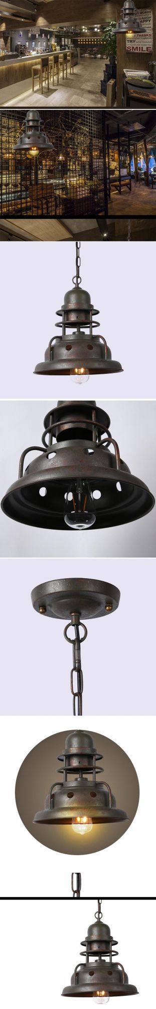 2021 Hot Sales Factory Wholesale Vintage Retro Lighting Black Metal Material Iron Lighting Chandelier Pendant Light