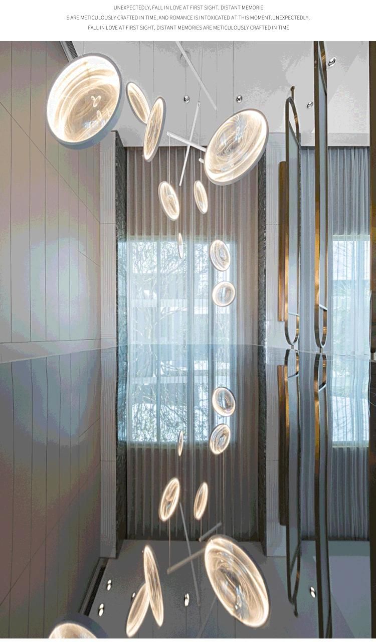 Professional Factory Banquet Hall Villa Department Large Luxury Glass LED Chandelier Lamp
