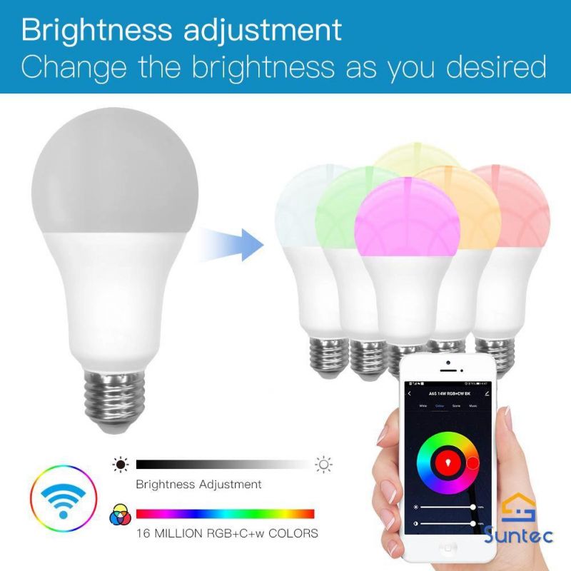 RGB Color Changing E27 WiFi Smart LED Bulb Light