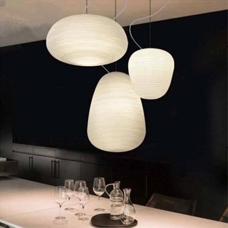 White Retro Globe Pendant Light Glass Ball Lamps Shade Suspension Lamp (WH-GP-83)