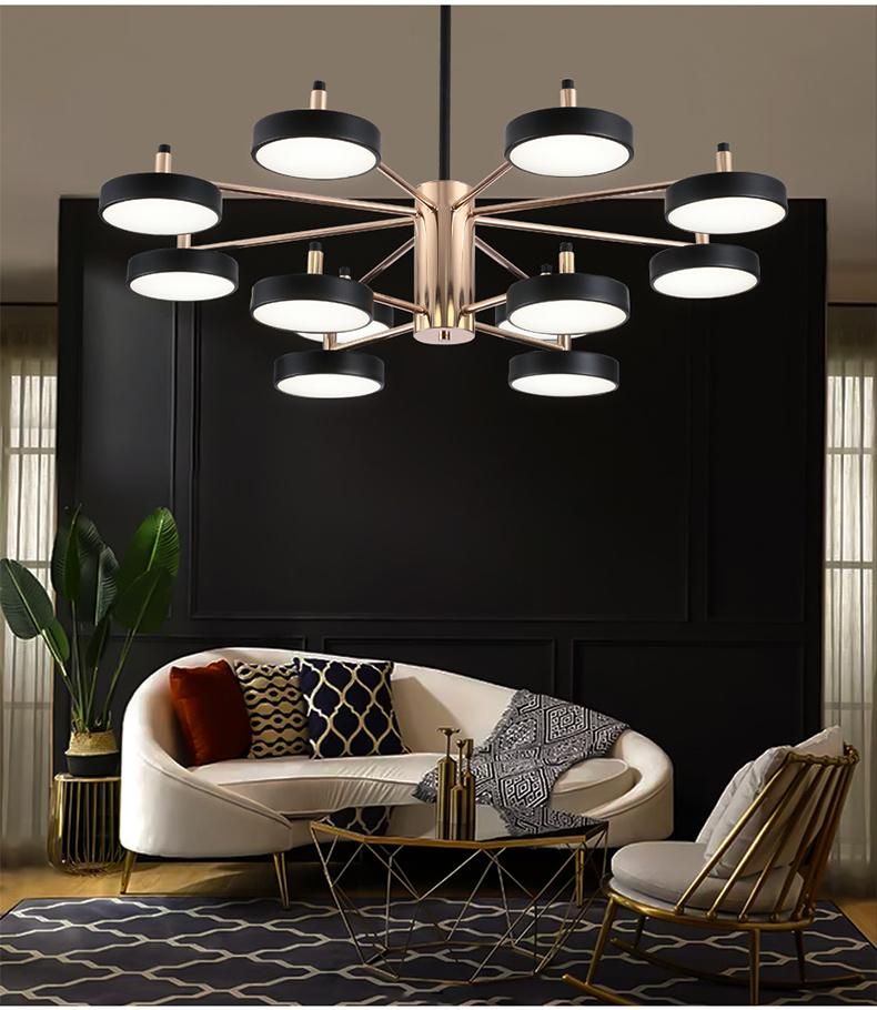 Nordic Style Art Decoration Light LED Panel Pendant Ceiling Indoor Light