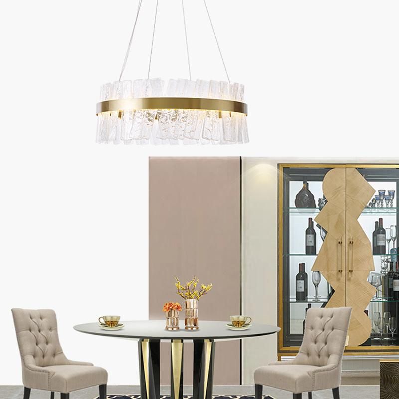 Golden Living Room Lamp Pendant Lamp Crystal Chandelier Bedroom Lamp Hotel