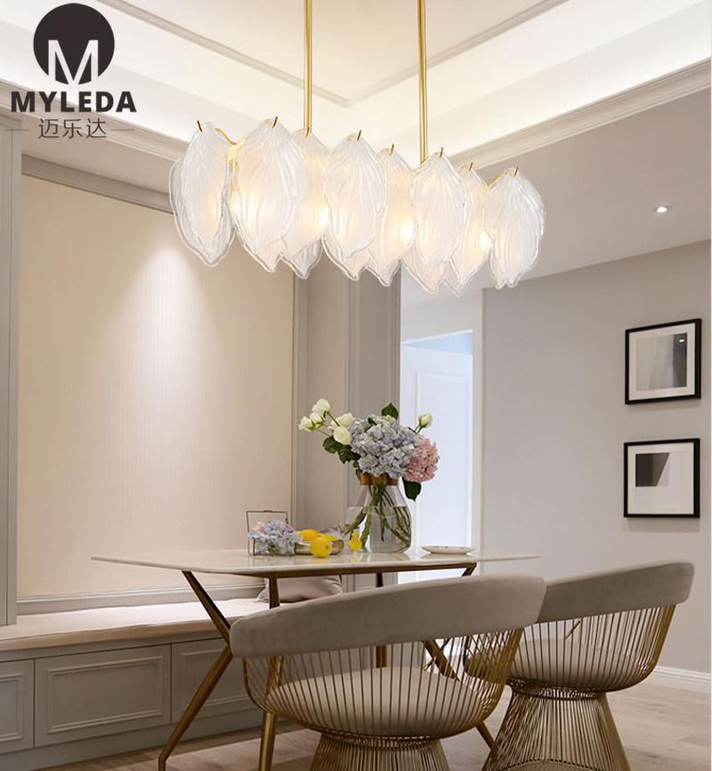 European Modern Interior Decorative Luxury Flower Leafs Chandelier Pendant Lighting