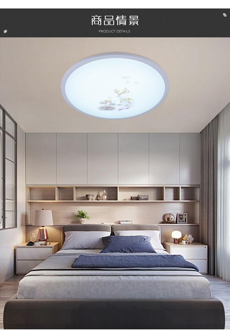 Modern Round LED Ceiling Light for Living Room Reading Room Decoration Lighting