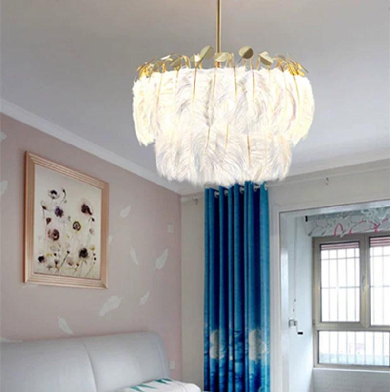 Nordic White Pendant Light Bedroom Modern Minimalist Light Luxury Style Personality Living Room Pendant Lamp (WH-AP-198)