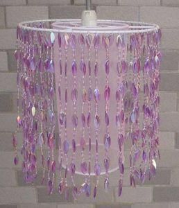 Modern Acrylic Pendant Beads with Inner Fabric Shade of Pendant Lamp