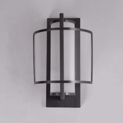 Blcak Brush Ss Lamp Shade and Rod Wall Lamp.