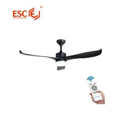 Wholesale Noiseless Motor 56 Inch Tri Color Dimmable LED Black Ceiling Fan Light