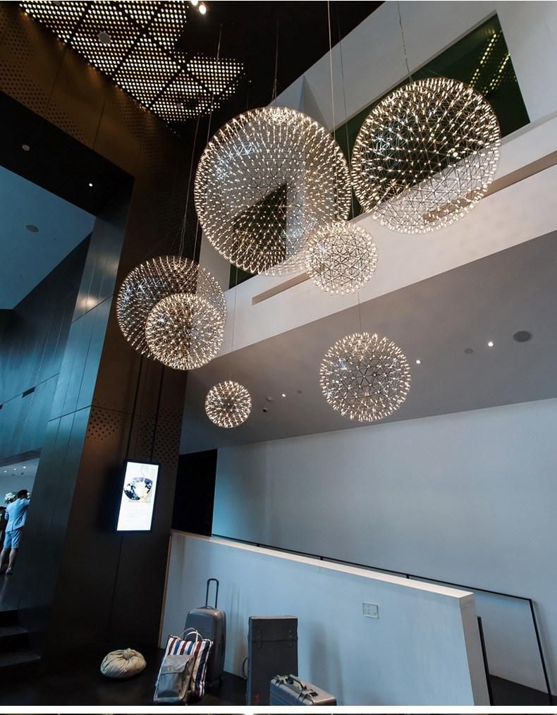 Modern Pendant Lamp Ball Design LED Firework Lamps Hall Stainless Steel Chrome Lamp Raimond Pendant Lamp (WH-AP-234)