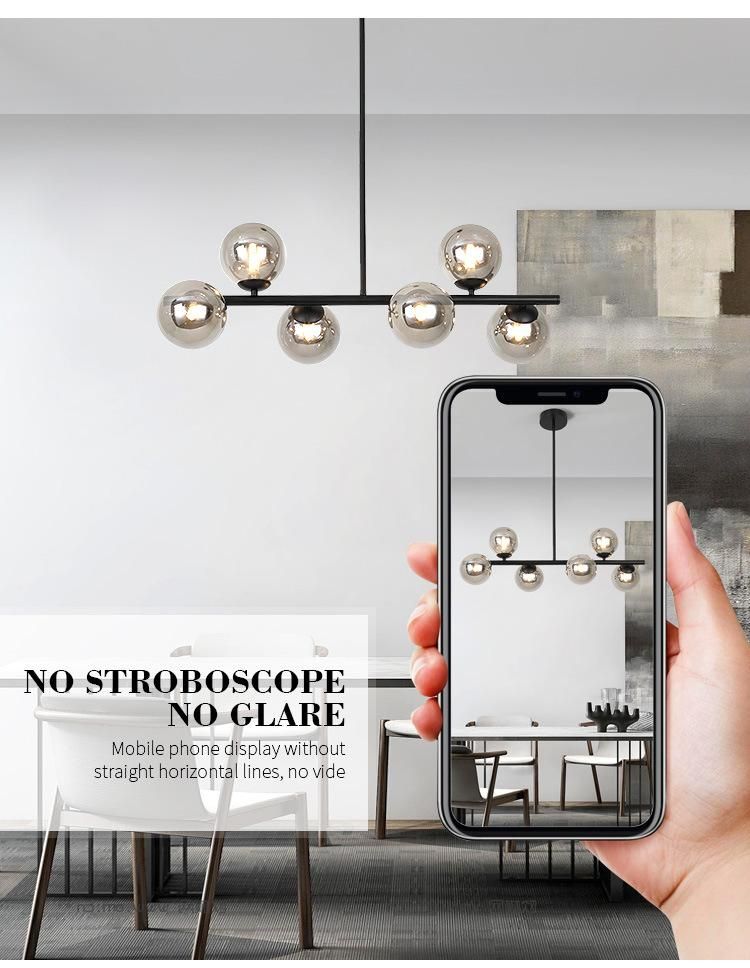 Modern Kitchen Nordic Style LED G9 Chandelier Clear Bar LED Pendant Lamp for Living Room