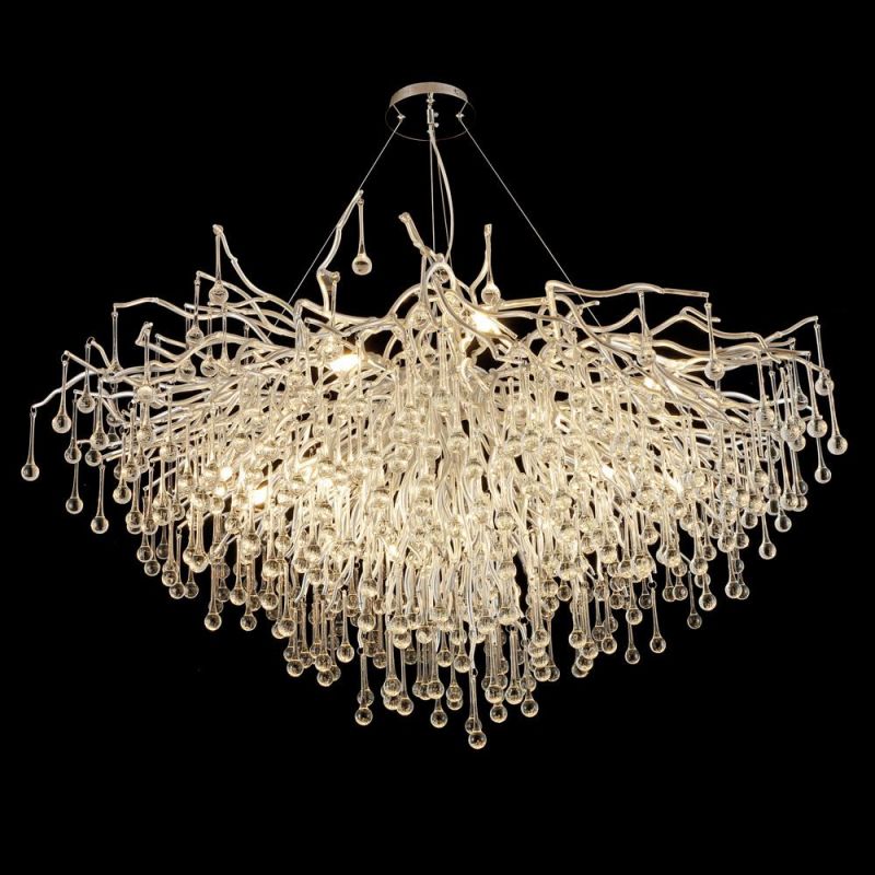 2022 Contemporary Luxury Clear Crystal Chandelier Suitable for Living Room Modern Hotel Room