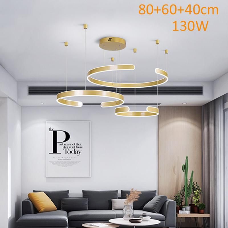 Nordic Style Living Room Pendant Lighting Modern Ring Hall Lamps Restaurant Designer Chandelier