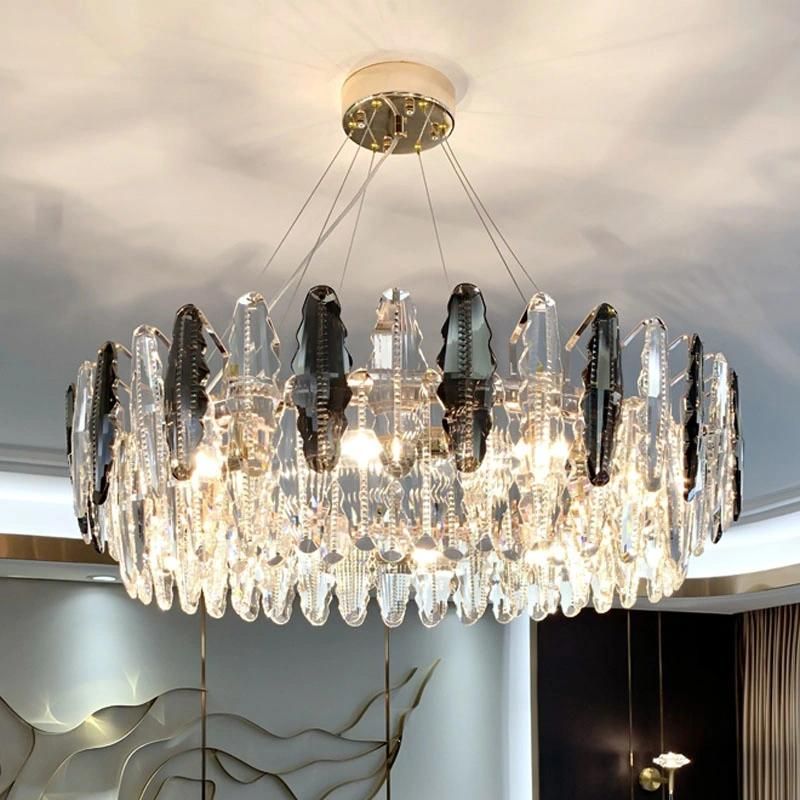 Crystal Chandelier Lighting Living Room LED Light Modern Lobby Pendant Lamp