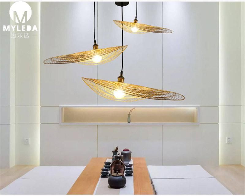 Chinese Style Shade Restaurant Stair Bamboo Pendant Light