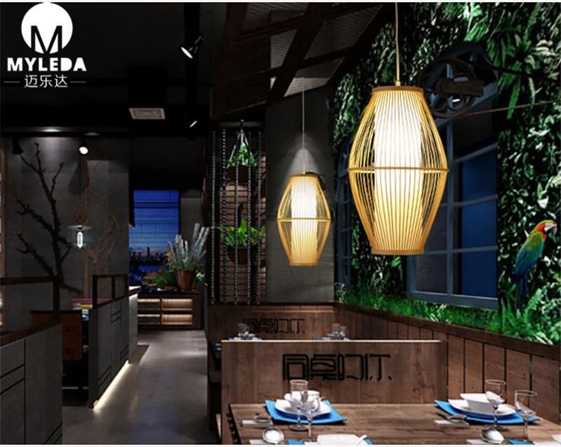Indoor Lighting Pendant Lamp with Bamboo for Restaurant Decoration