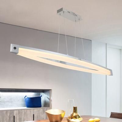 Luxury Nordic Indoor Lamp Dining Room Glass Flat Pendant Light Chandelier