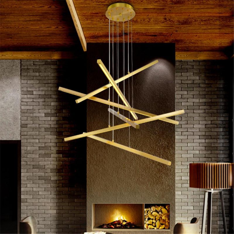 Luxury Indoor Light Strip Decorative Modern Chandelier Pendant Lamp