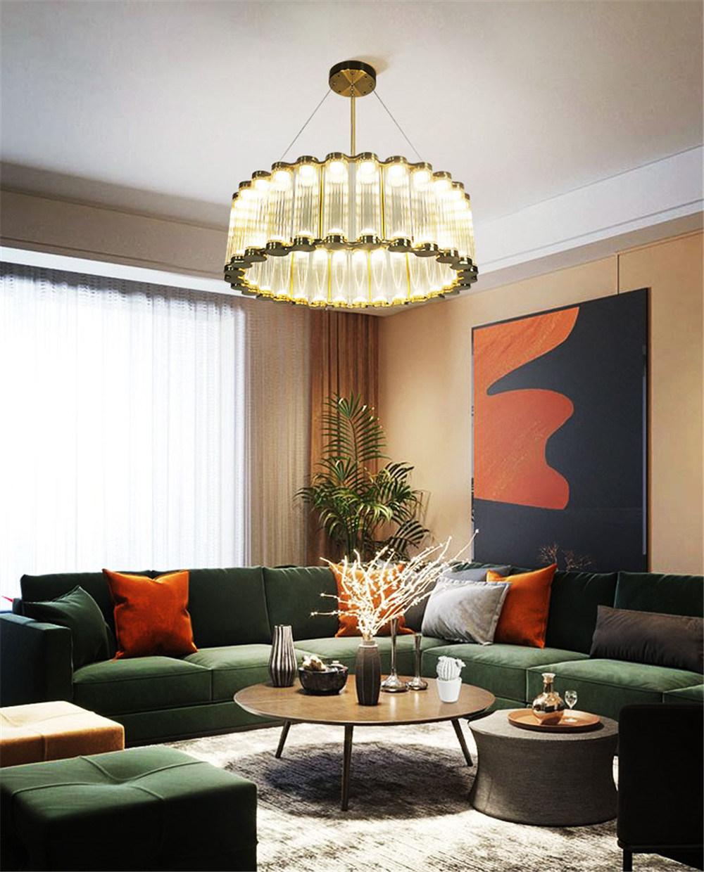 Luxury Stretched Chandeliers for Home Long S-Shape Hanglamp Kitchen Living Room Villa Round Bedroom Suspension Luminaire