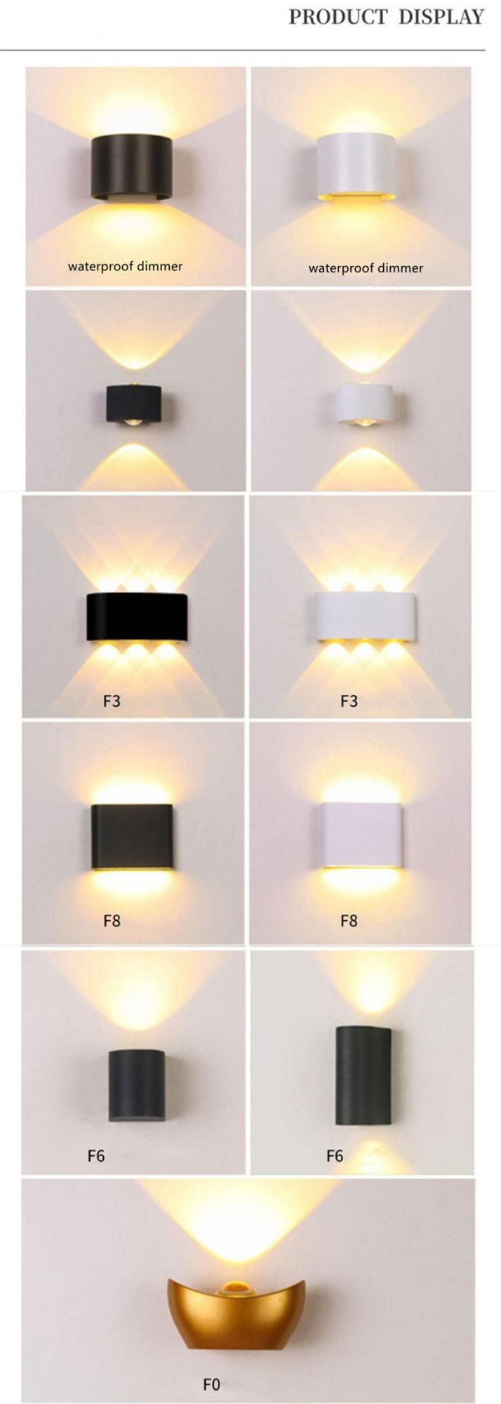 Square Shape LED Wall Lamp for House Decorations