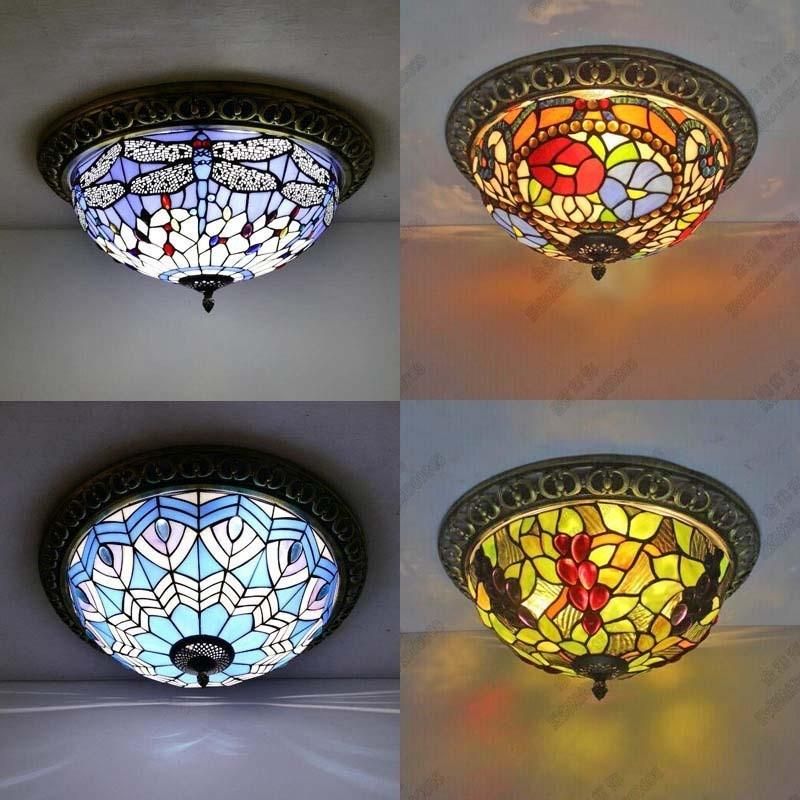 Authentic Tiffany Ceiling Lamp for Bedroom Living Room Lighting Fixtures (WH-TA-05)