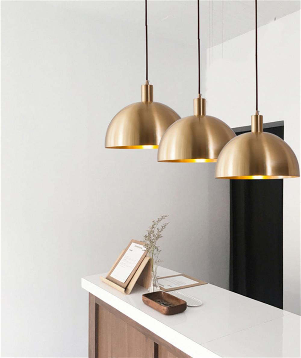 Nordic Brass All Copper Restaurant Bar Simple Chandelier