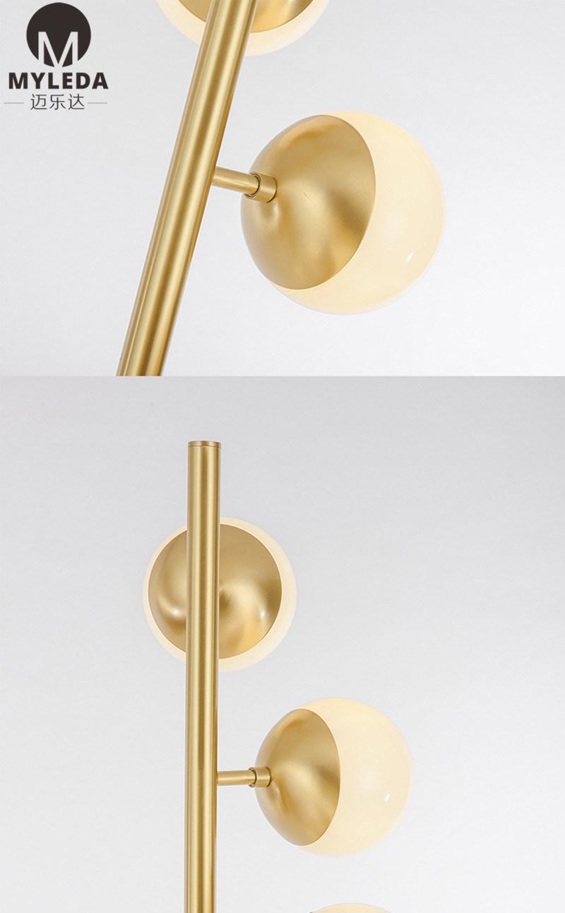 Modern Glass Metal Floor Light Standing Lamp