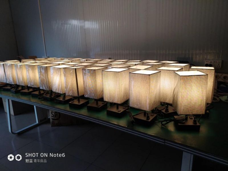 Transitional Black Metal and Acrylic Table Lamp