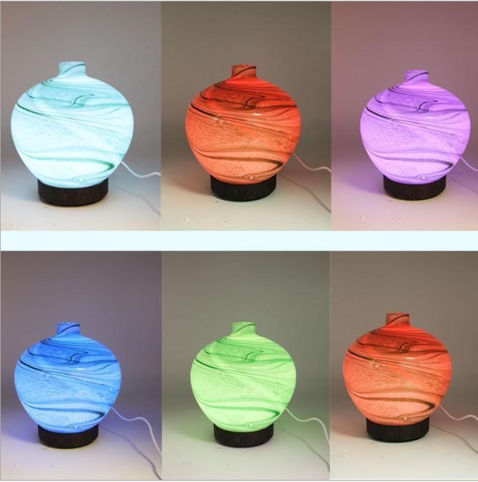 Perfectaire Humidifier Glass Ultrasound Aroma Diffuser with 7 Color Changing