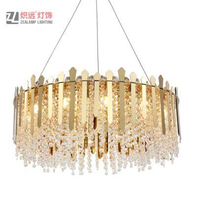 Hotel Living Room Crystal Chandelier Modern LED Pendant Lamp