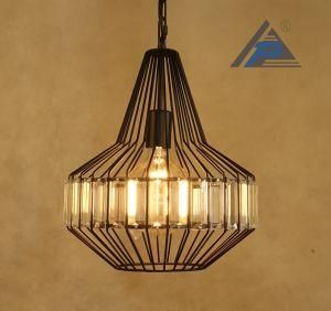 Metal Frame Pendant Light with Crystal Decorative (C5006151)