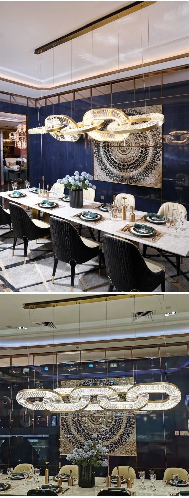 Modern Style Decorative Hotel Commercial Banquet Stair K9 Crystal Custom Chandelier