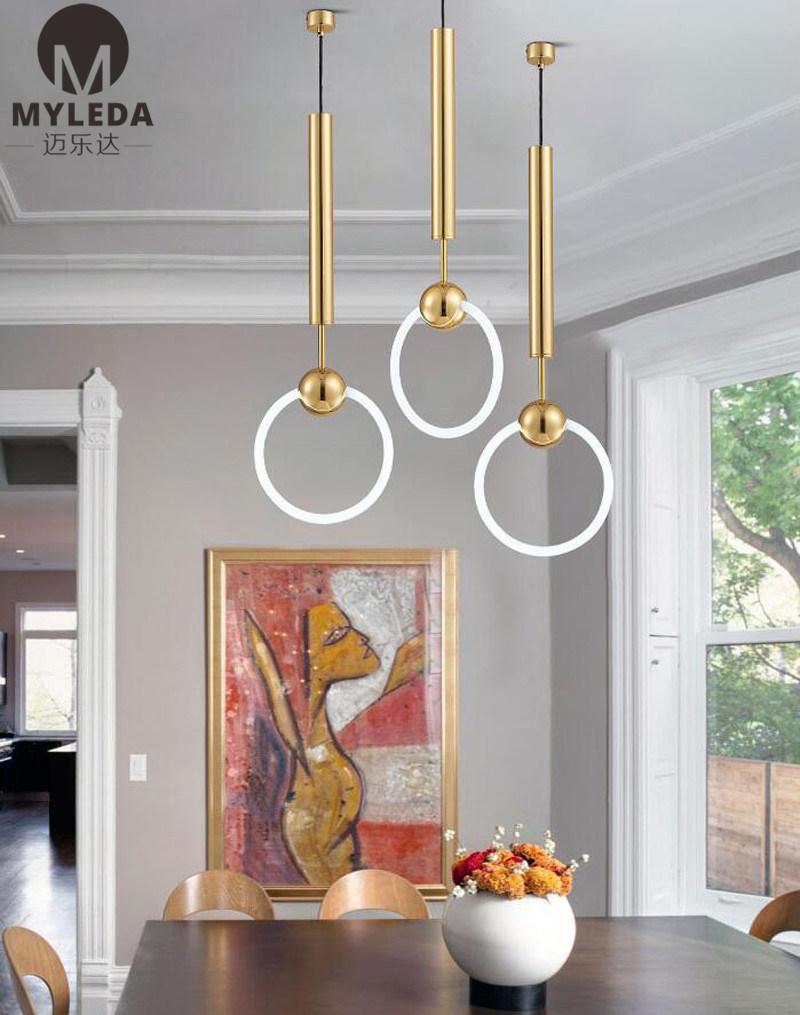 Home Decoration Iron Ceiling Glass LED Pendant Lamp