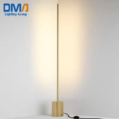 2022 Luxury Home Hotel Decorative Reading Light 9W Golden Standing Floor Lamp for Living Room