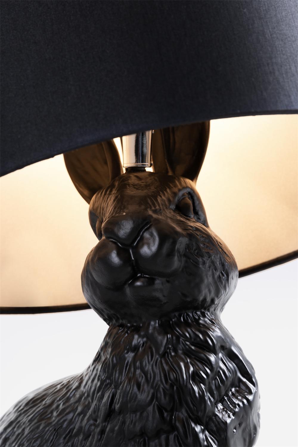 New Nordic Design LED Table Lamp Animal Night Lamp for Child Black Rabbit Desk Lamp