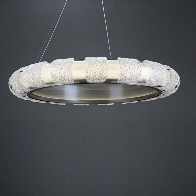 Premium Silver Crystal Chandelier Pendant Lamp Living Room Lamp Hotel Lamp