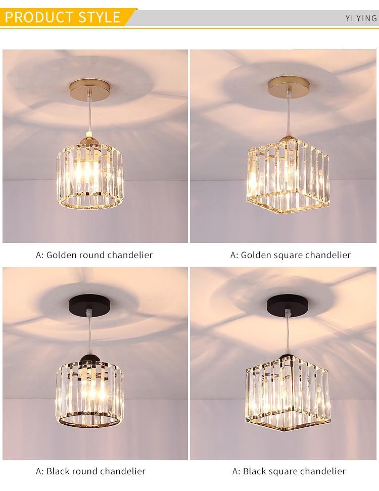 Nordic Modern LED Chandelier Hotel Restaurant Luxury Crystal Ceiling Lamp