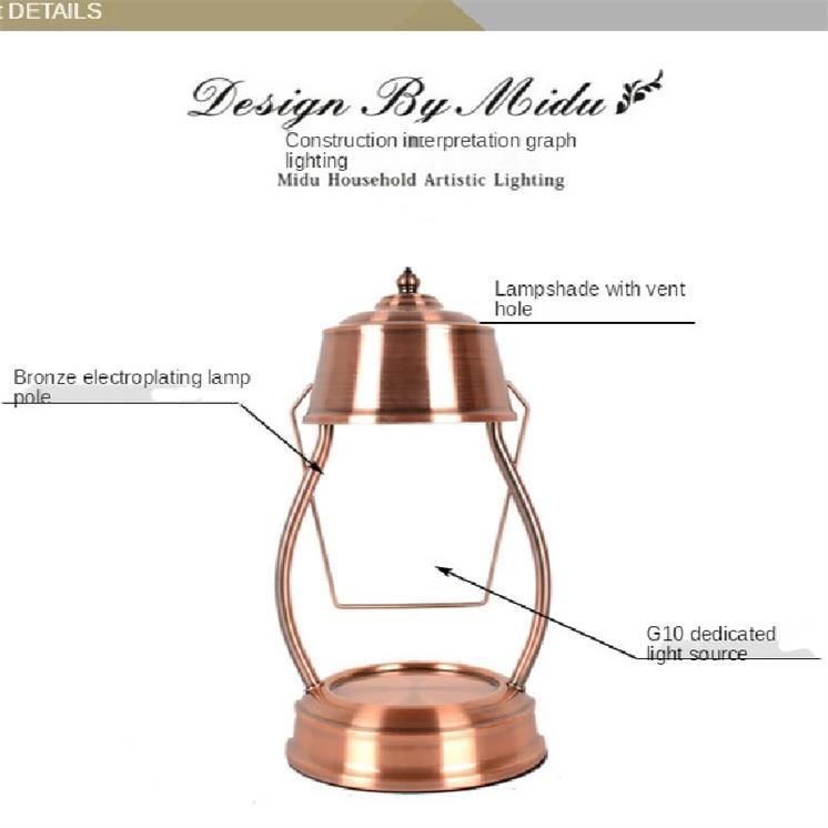 Fragrance Melting Wax Lamp Melting Candle Bedside Table Lamp Retro Lamp Heater Essential Oil Aromatherapy