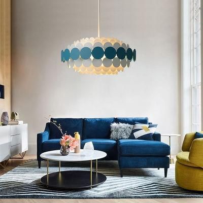 Macaron Color Chandelier Modern Pendant Light for Living Room, Foyer