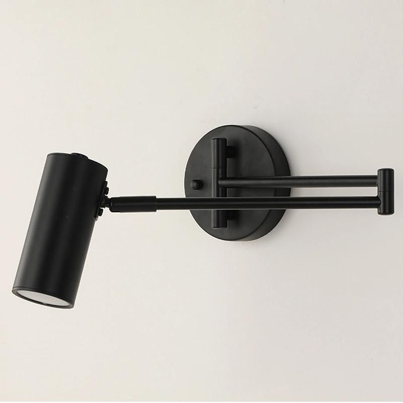 Bedroom Bedside Reading Light Modern Study Folding Telescopic Rocker Arm Wall Lamp