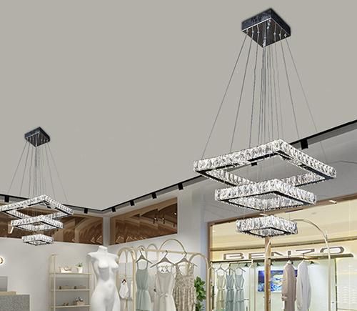 Modern LED Crystal Pendant Lamp for Island Lighting Fixtures for Dining Living Room