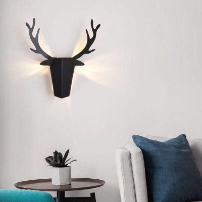 Creative Wall Lamp LED Wall Lamp Nordic Wrought Iron Antler Deer Wall Lamp (WH-OR-105)